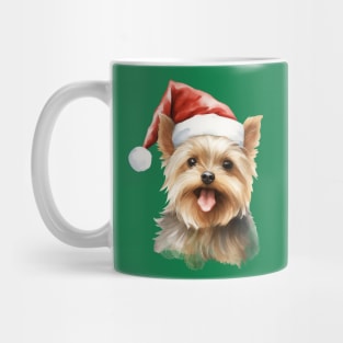 Yorkshire Cute Puppy Christmas Elf Mug